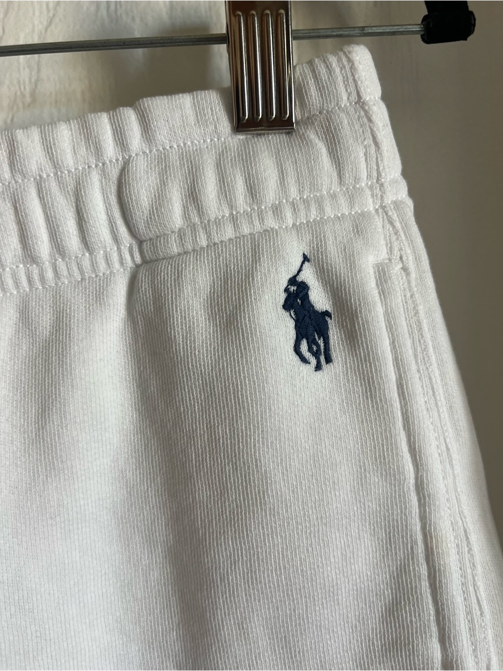 Polo Ralph Lauren Size S Lightweight Cotton Fleece White Drawstring Shorts - Picture 6 of 12